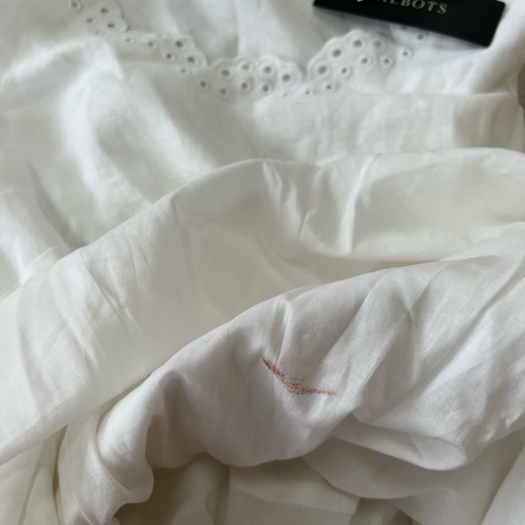 NWT Talbots Petites White Fit & Flare Cotton Eyelet Mini Dress, size 6P - Picture 10 of 11